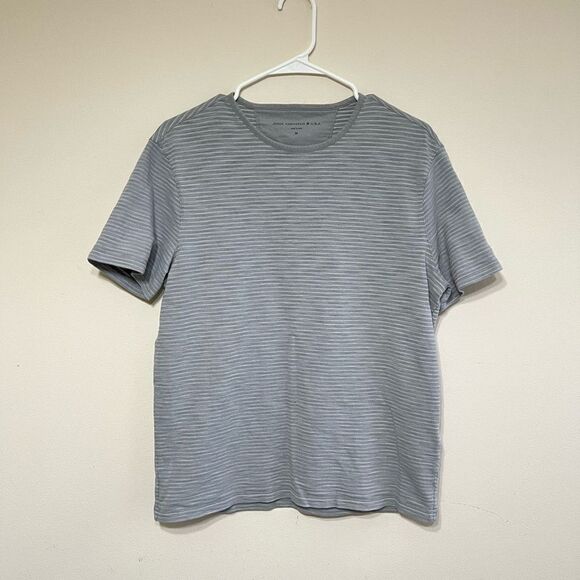 John Varvatos Grey Striped Short Sleeve Tee Medium Mens - Picture 1 of 9